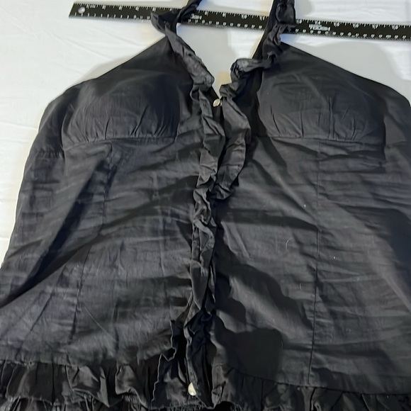 Susie Rose size XXL black halter top pearl front snap buttons - Picture 1 of 13